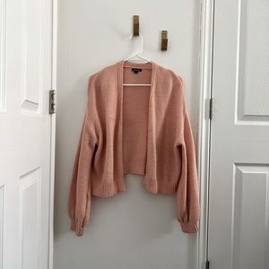 wild fable pink cropped cardigan